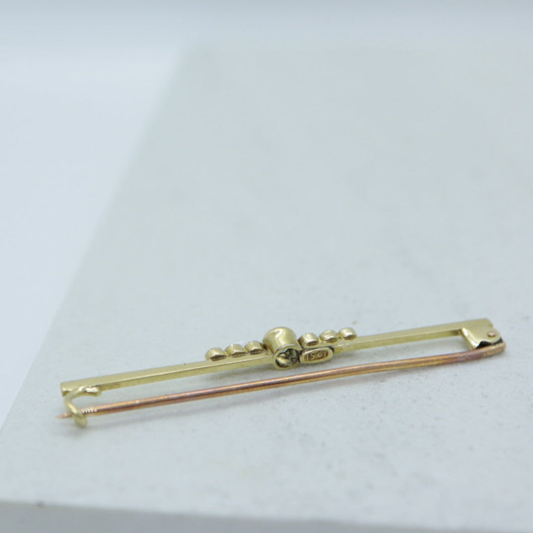 アクアマリンシードパールブローチ