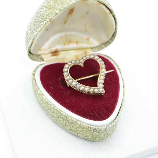 アンティークシードパールブローチ