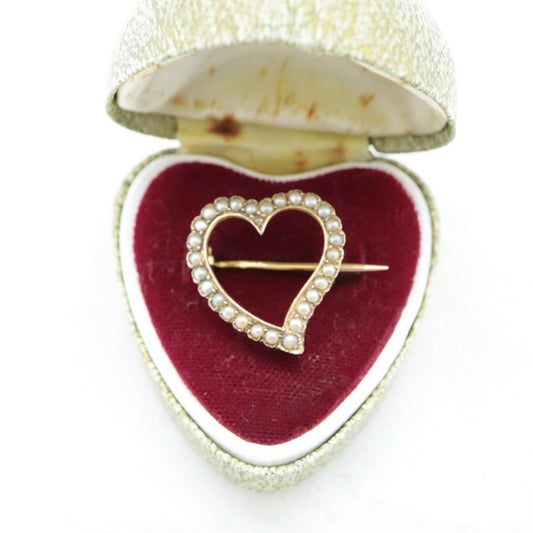 アンティークシードパールブローチ