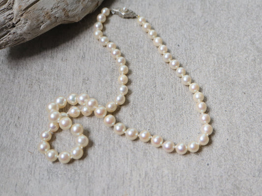 ヴィンテージパールネックレス 8ctゴールド"333" 1970s