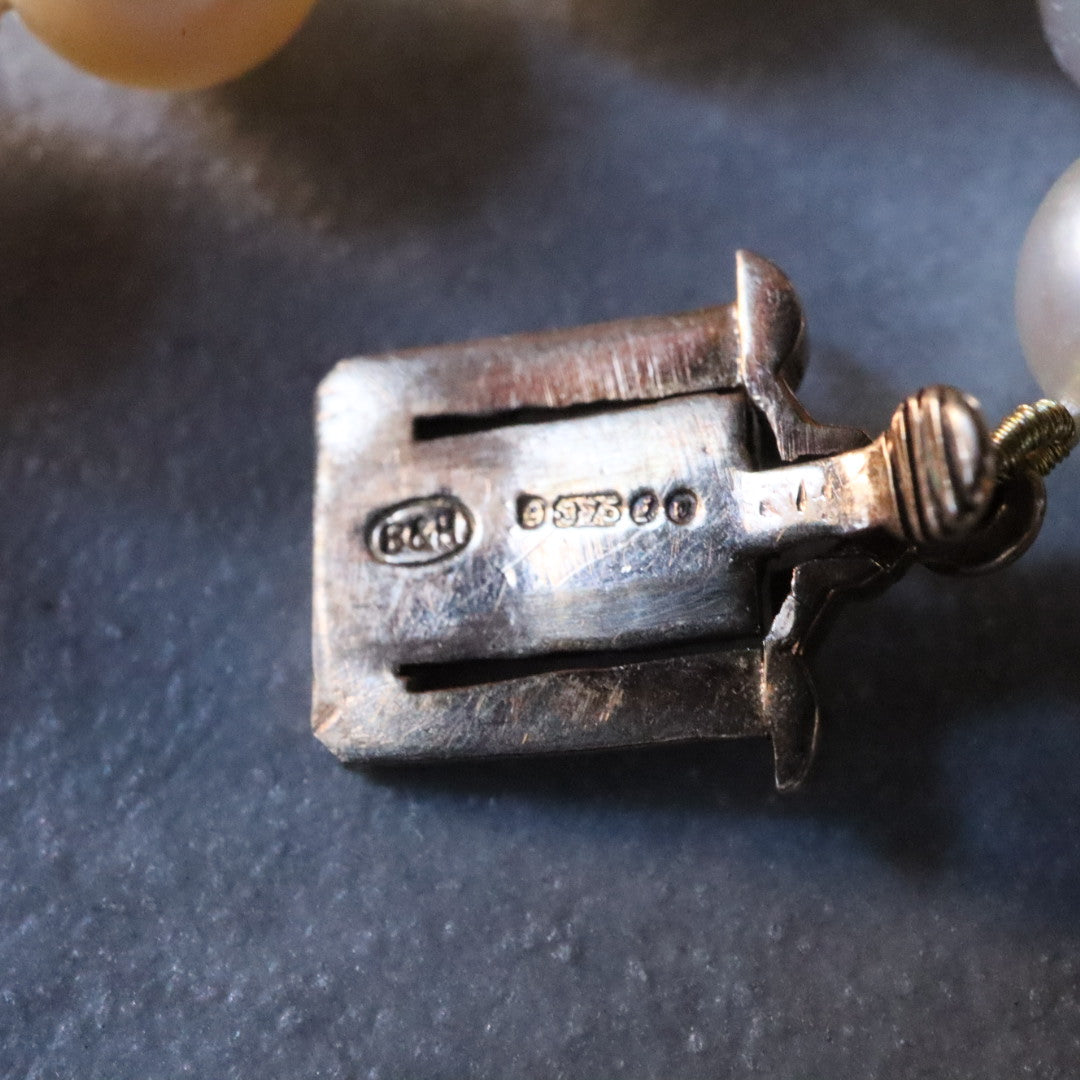 ヴィンテージパールネックレス 1966s 9ctフラワークラスプ