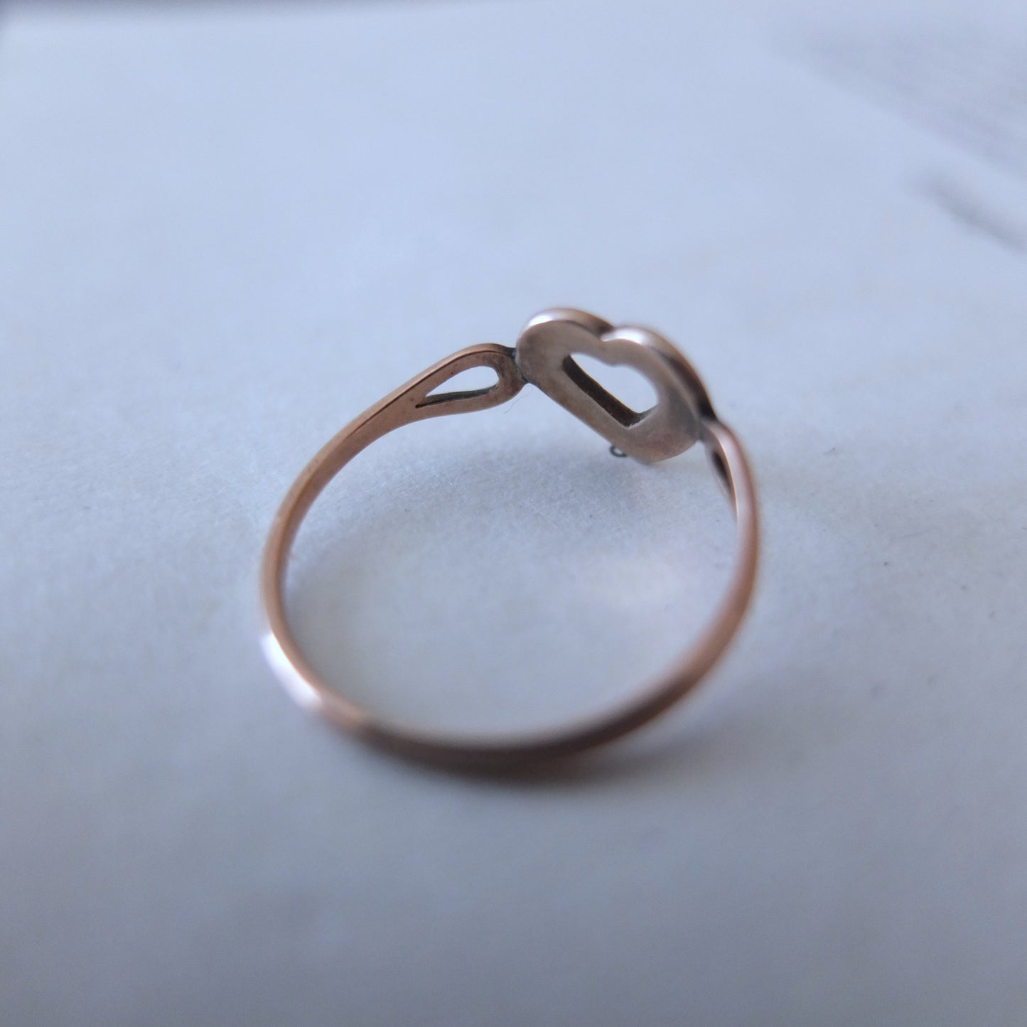 イギリスアンティーク 9ctゴールド+シードパール Heart Ring